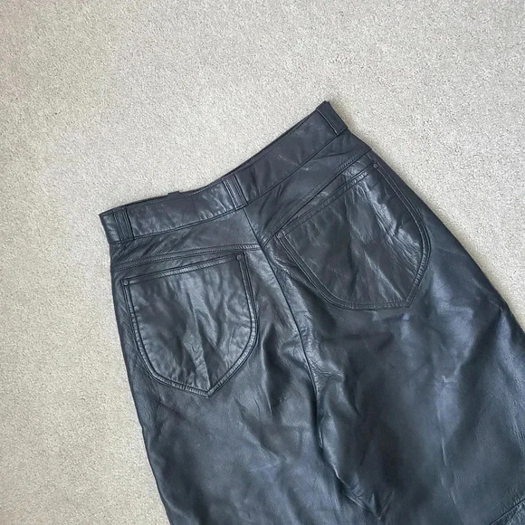 Ultimate 90's high waist leather straight leg pants - Picture 10 of 12